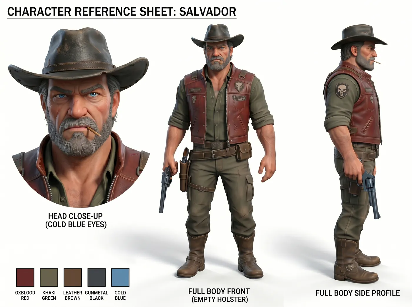 Salvador Model Sheet