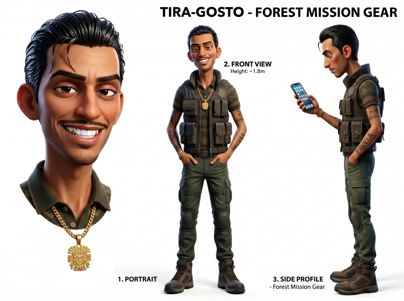 Tiragosto Model Sheet